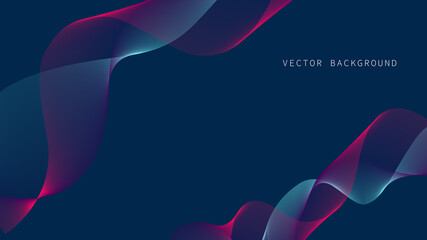 Original vector background, turqoise lined wave with magenta and purple accent, flowing elements, minimalistic clean idea, minimal backdrop, modern poster design, structure for print, book cover