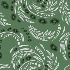 Fototapeta na wymiar Folk flowers pattern Floral surface design Seamless pattern