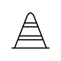 Safety cone icon vector graphic