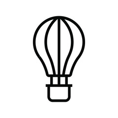 Hot air balloon icon vector graphic