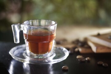 coffee in a glass