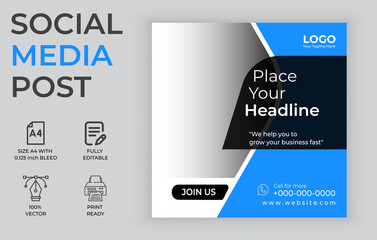 Social Media Post Templates Design For Your Promotional Business with vector file, illustration, file, 