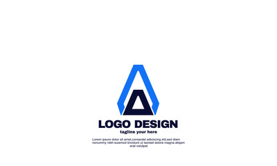 stock abstract modern eye catching identity corporate company and business logo design template
