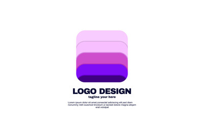 stock abstract simple eye catching brand company business logo design template