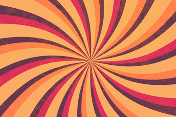 Vintage sun retro banner background. Colourful grunge sunburst. Vector illustration.