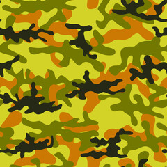 Colored camouflage on a light background. Vector.