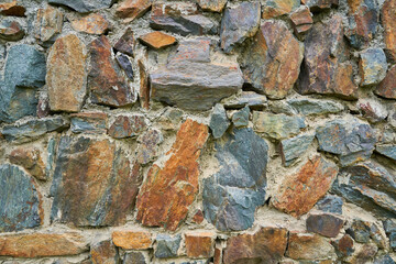 A detailed picture of a stone wall. Old stone wall texture background for design and decor. High quality photo