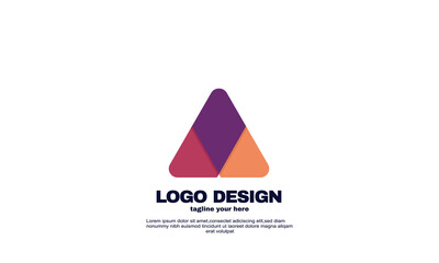 awesome modern eye catching identity colorful corporate business logo design vector