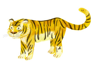 トラの手描きイラスト