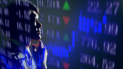 株価の一覧ボードと投資家