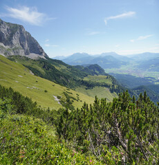 Naklejka premium Wanderung zum Kleinen Törl im Wilden Kaiser