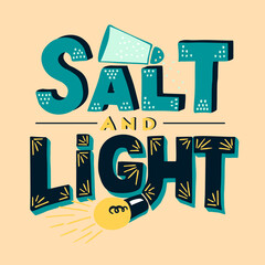 Hand lettering Salt and light