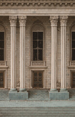 Facade of a building with columns