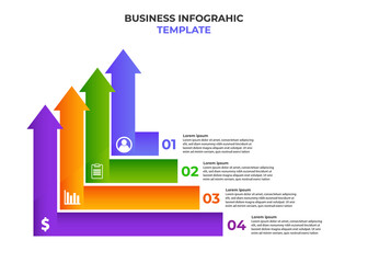 simple modern gradient business infographic design template. 