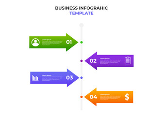 simple modern gradient business infographic design template. 