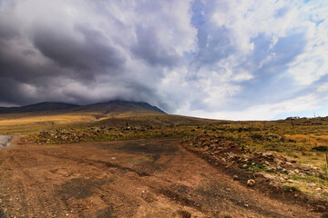 Fototapeta na wymiar Views as seeen from hiking Mount Hasan 3286 m
