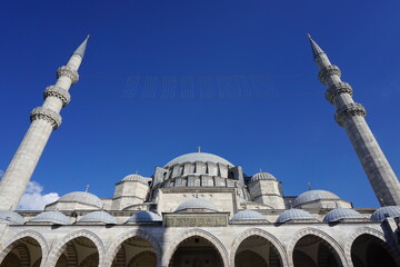 Fototapeta na wymiar istanbul suleymaniye mosque minarets