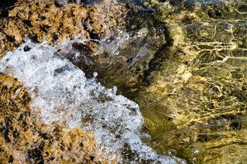 water hitting the rocks , the sea waves , the Adriatic Sea