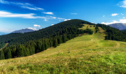 Fototapeta na wymiar Hill Lupcianska Magura in Low Tatras mountains, Sovakia