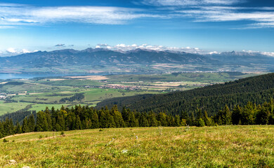 Fototapeta na wymiar Beautiful mountain landscape. High Tatras mountains at Slovakia