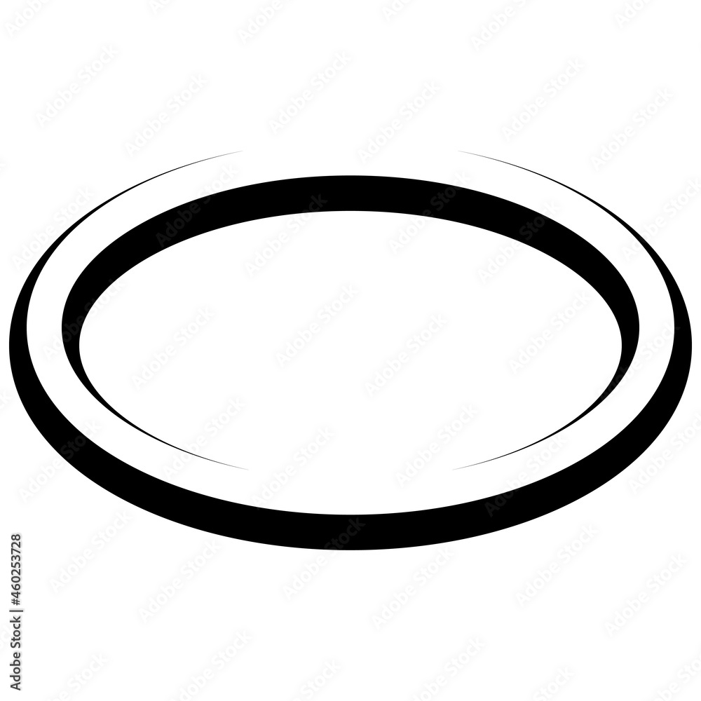 Poster oval round banner frame elegant lines, borders, vector hand drawn, circular markers highlighting the