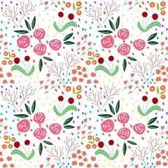 Blooming midsummer meadow seamless pattern. Plant background for fashion, wallpapers, print.