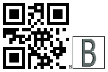 Monogram B QR code