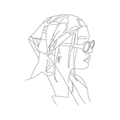a girl with glasses and a scarf