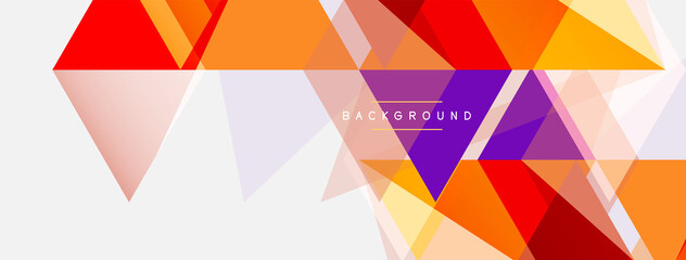 Mosaic triangles geometric background. Techno or business concept, pattern for wallpaper, banner, background, landing page