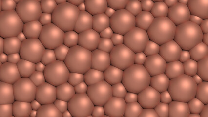 Convex bubble textured copper color shining background