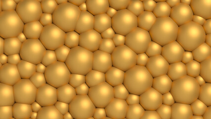 Convex bubble textured golden shining background
