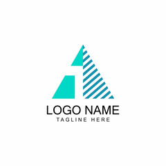 Futuristic Triangle Chain logo design inspiration