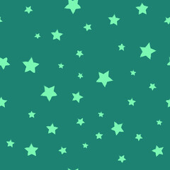 Set of polar bear. Children's set. Template for textiles. Pattern with stars. Cute polar bear on a background of the starry sky.