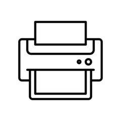Printer icon vector. copy machine illustration sign. Fax symbol.