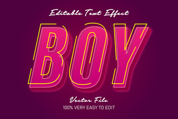 red boy pop art style text effect