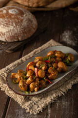 Fresh mushroom salad