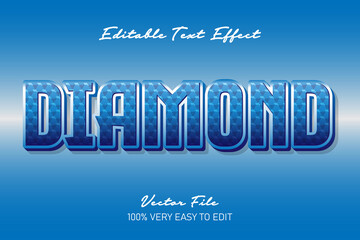 Fototapeta premium blue diamond text style effect