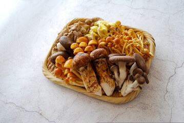 Many kinds of mushrooms Assorted