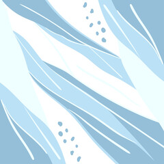 Vector winter background with abstract ice shards and bubble shapes.