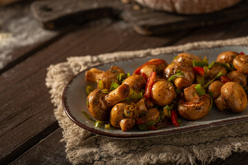 Fresh mushroom salad