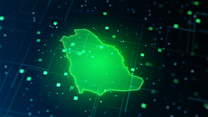 Saudi Arabia technology network, KSA Digital map, Riyadh Hi-Tech business