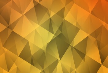 Light Yellow vector triangle mosaic template.