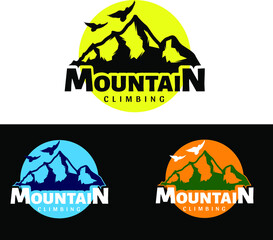 mountain logo. Simple vector logo in a modern style. Top of the mountain