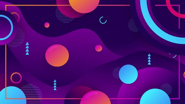 Looped stylish geometric background motion graphics