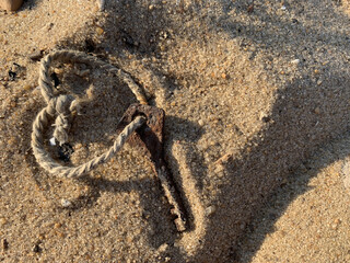 Lost key in the sand