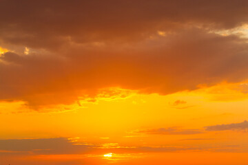Sunset clouds and beautiful sunshine