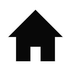 Home icon illustration vector color black. Editable color. Black silhouette. Suitable for logos, icons, userinterface, etc
