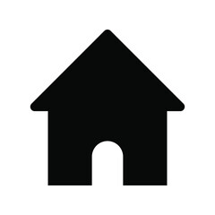 Home icon illustration vector color black. Editable color. Black silhouette. Suitable for logos, icons, userinterface, etc
