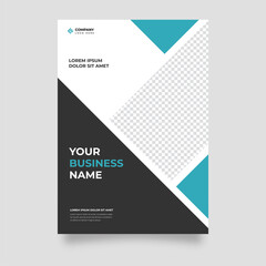 Business book cover design template. Corporate business annual report, catalog, magazine, flyer mockup A4 size. Vector illustration.