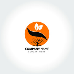 leaf  logo design, vector illustration perfect for everyone, comunity, farm, online shop and company